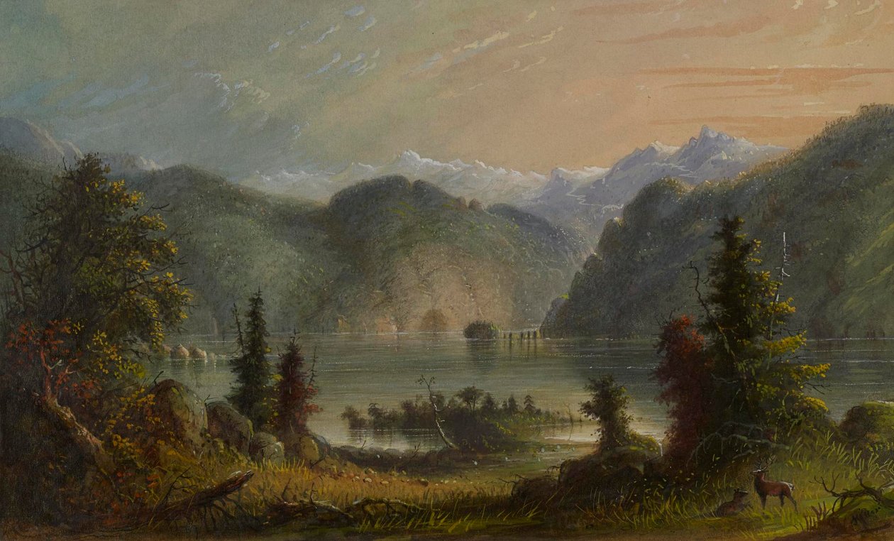 Scena sul lago da Alfred Jacob Miller