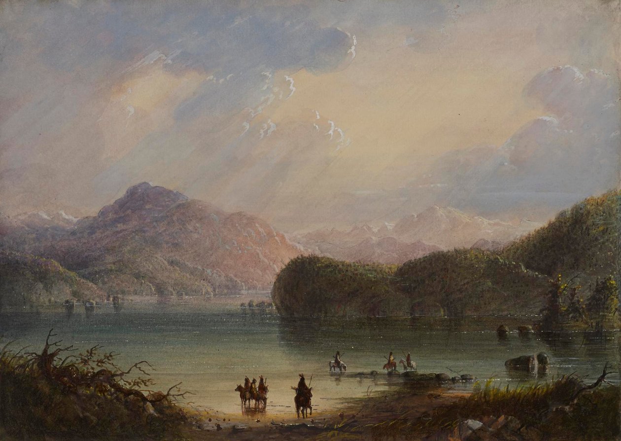 Scena sul lago da Alfred Jacob Miller