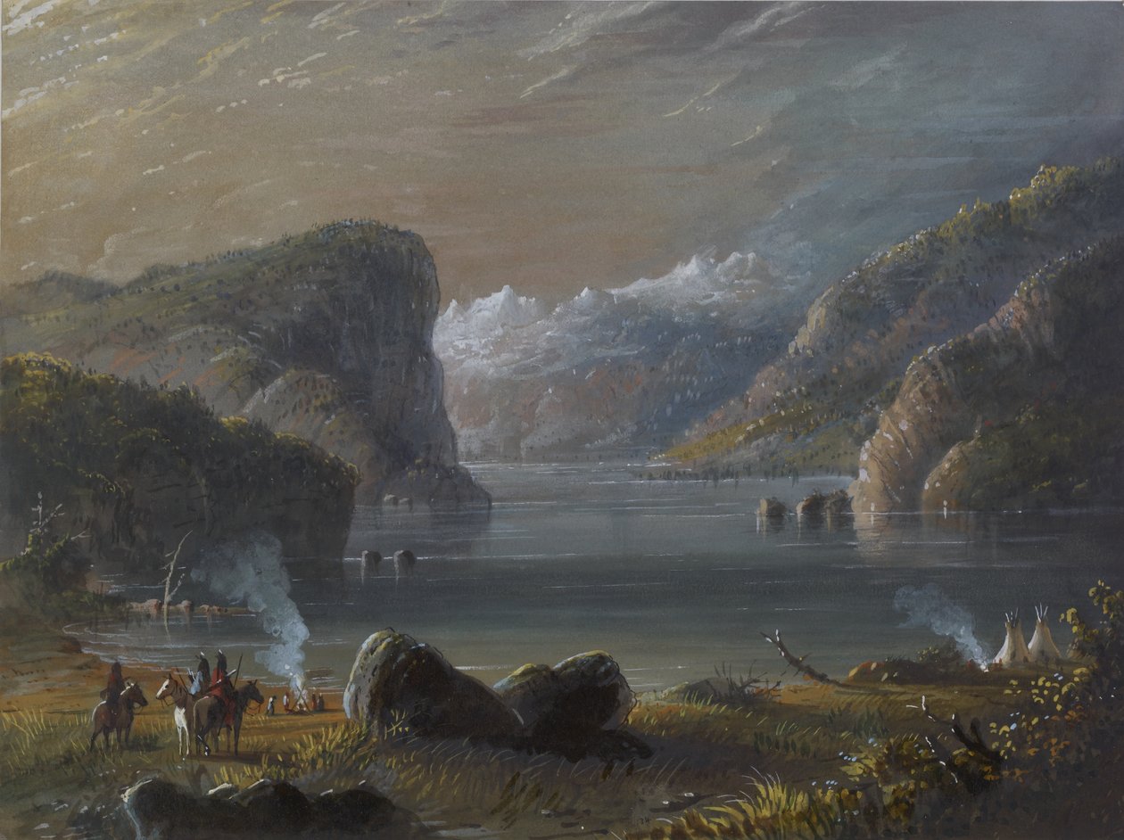 Scena sul lago da Alfred Jacob Miller