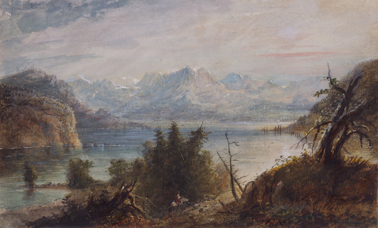 Lago, Catena Montuosa del Wind River da Alfred Jacob Miller