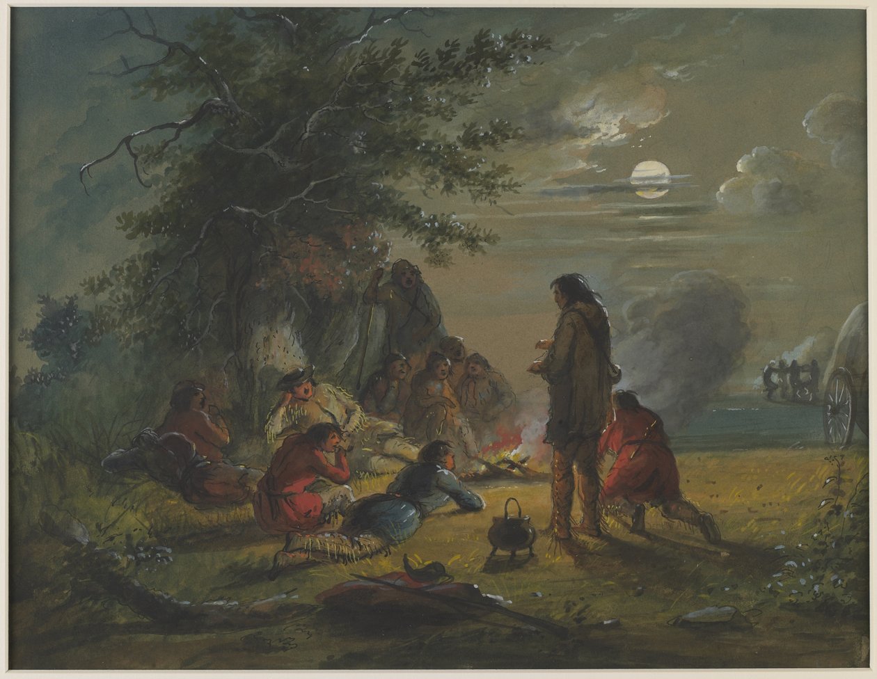 Moonlight - La scena del campo da Alfred Jacob Miller