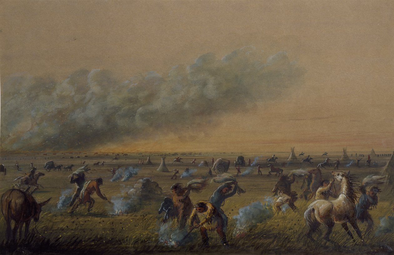 La prateria in fiamme da Alfred Jacob Miller