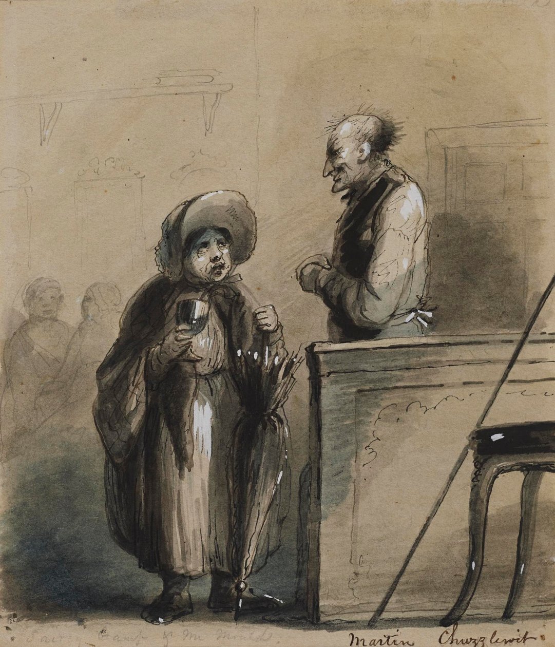 Sairey Gamp e il signor Mould da Alfred Jacob Miller