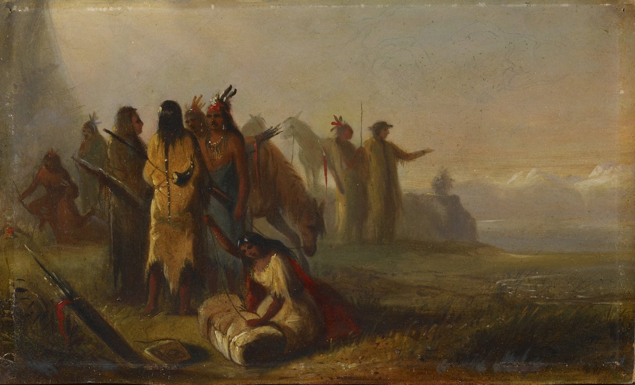 Scena di trapper e indiani da Alfred Jacob Miller