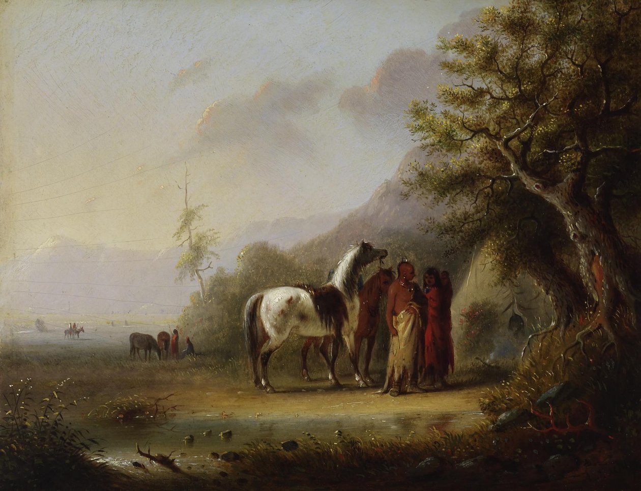 Gli indiani Sioux nelle montagne da Alfred Jacob Miller
