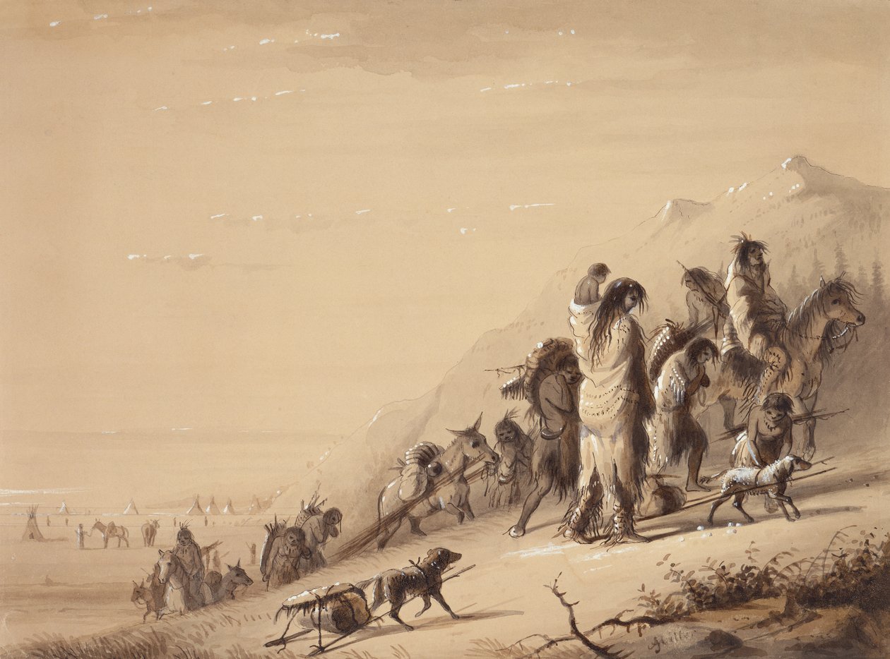 Indiani Serpente in Migrazione, c.1837 da Alfred Jacob Miller