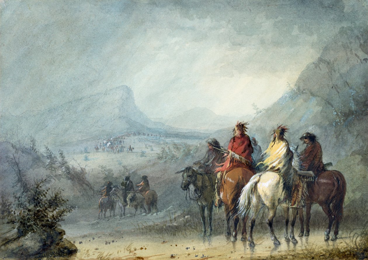 Tempesta: In attesa della carovana da Alfred Jacob Miller