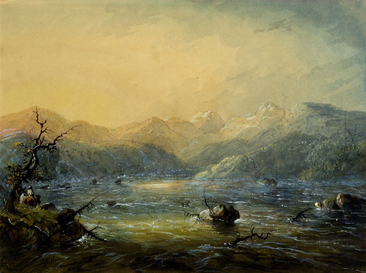 Il torrente di montagna da Alfred Jacob Miller