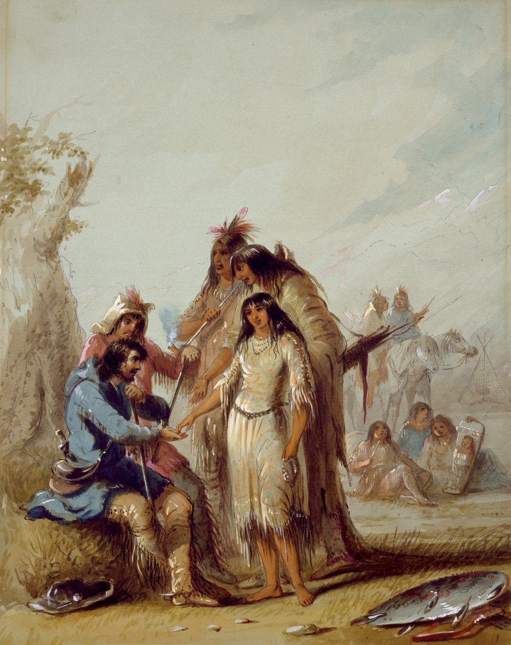 La sposa del trapper da Alfred Jacob Miller