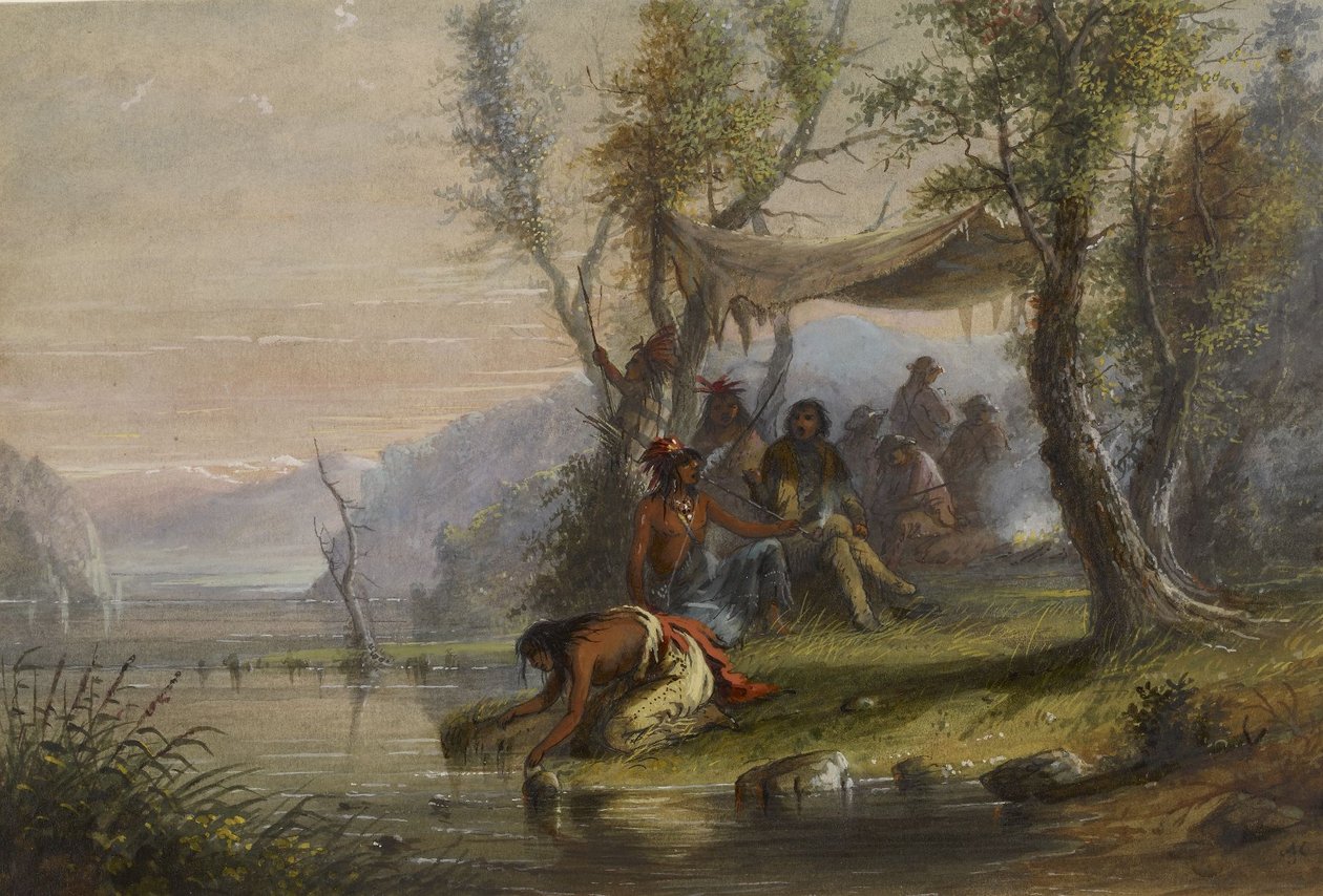 Visita a un accampamento indiano da Alfred Jacob Miller