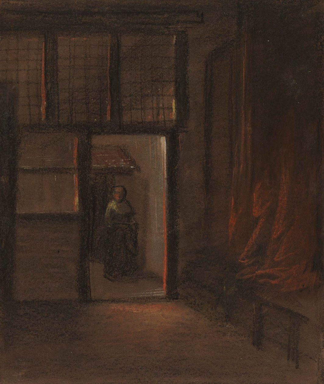 Donna sulla soglia da Alfred Jacob Miller