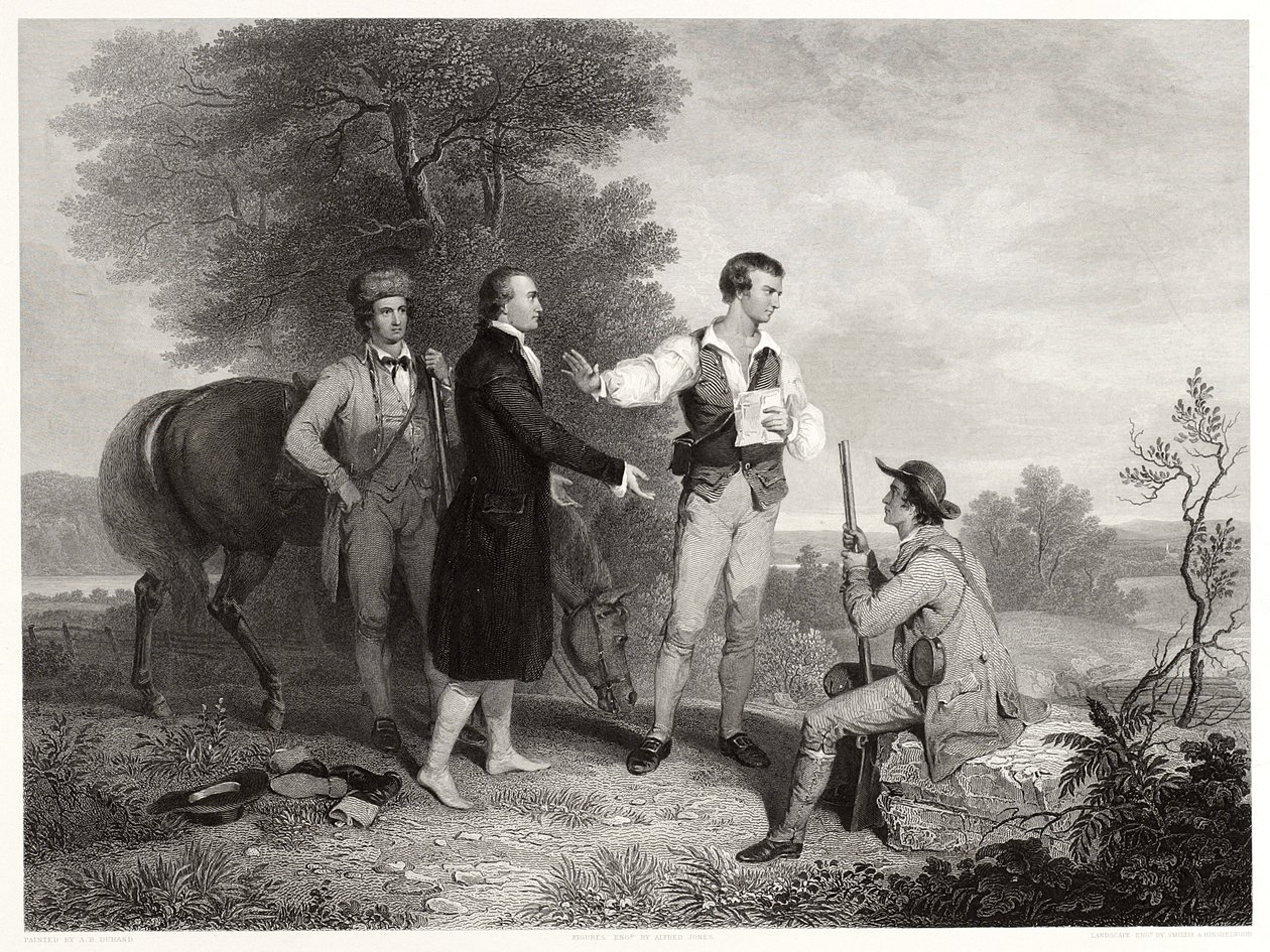 La Cattura del Maggiore Andre, dopo Asher B. Durand, c.1846 da Alfred Jones
