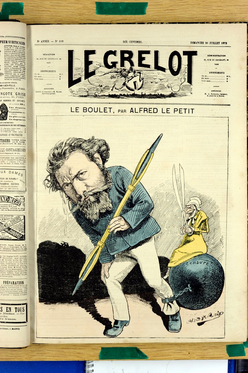 Copertina di Le Grelot, numero 119, Satirico a Colori da Alfred Le Petit