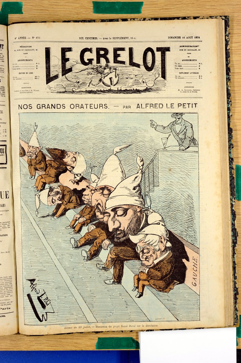 Copertina di Le Grelot, numero 175, Satirico a Colori da Alfred Le Petit