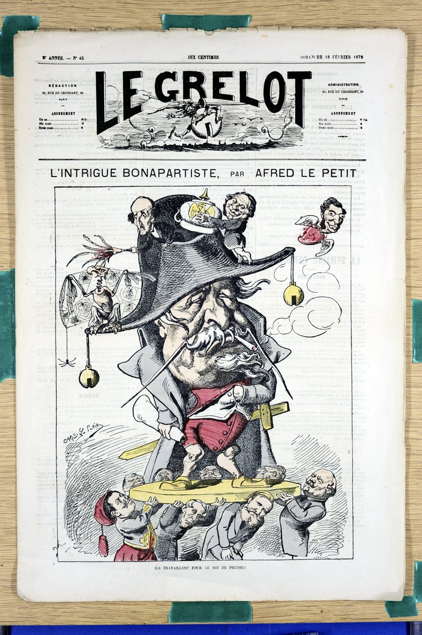Copertina di "Le Grelot", numero 45, Satirico a Colori da Alfred Le Petit