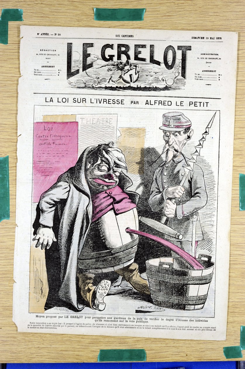 Copertina di "Le Grelot", numero 58, Satirico a Colori da Alfred Le Petit