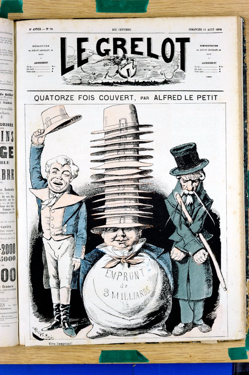 Copertina di "Le Grelot", numero 70, Satirique en Couleurs da Alfred Le Petit