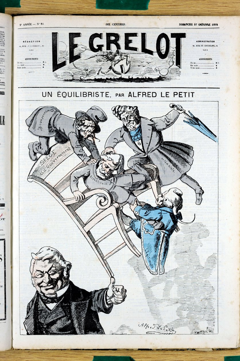 Copertina di Le Grelot, numero 81, Satirico a Colori da Alfred Le Petit