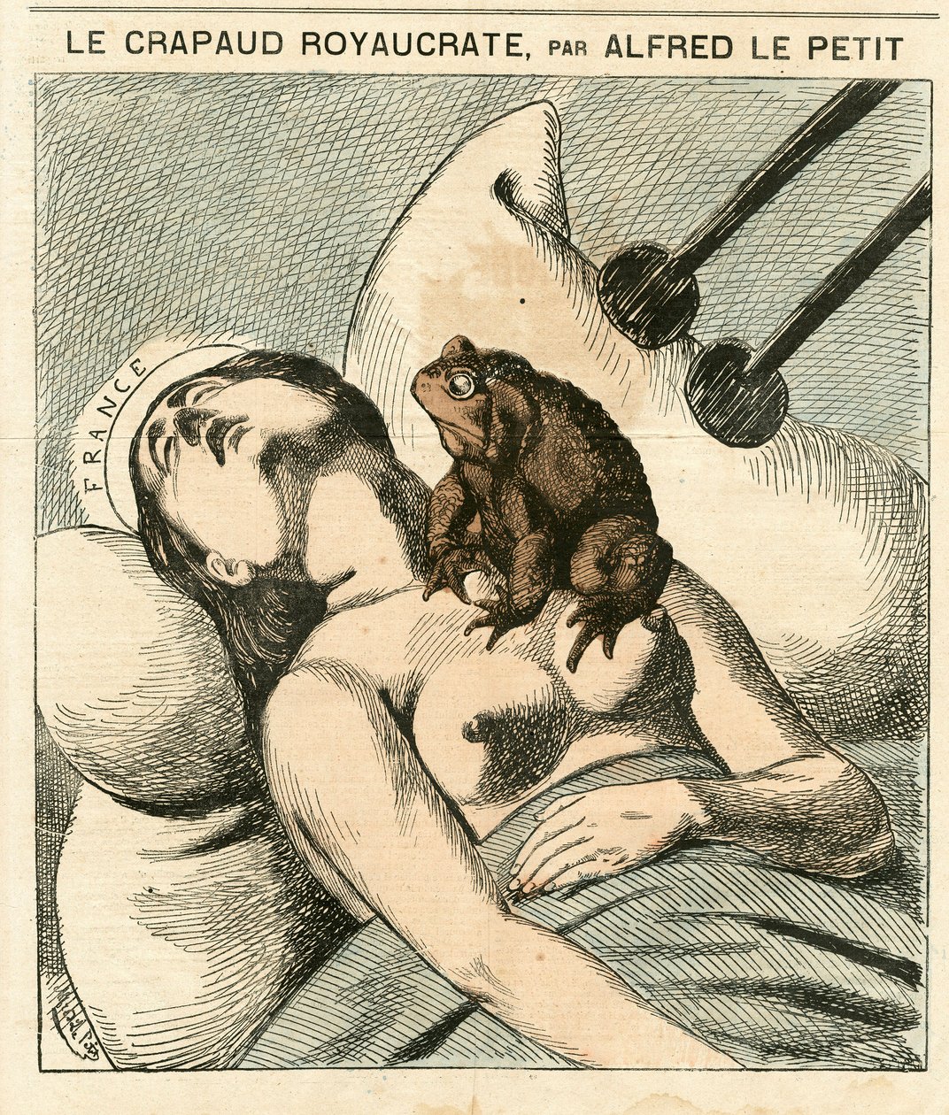 Copertina di Le Grelot, numero 92, satirico a colori da Alfred Le Petit