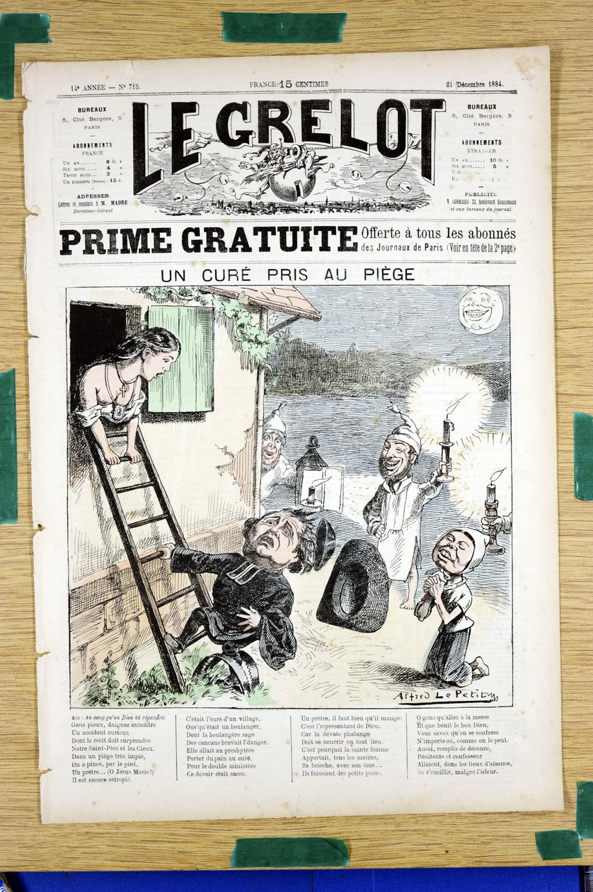 Copertina di Le Grelot, numero 718, Satirico a Colori da Alfred Le Petit