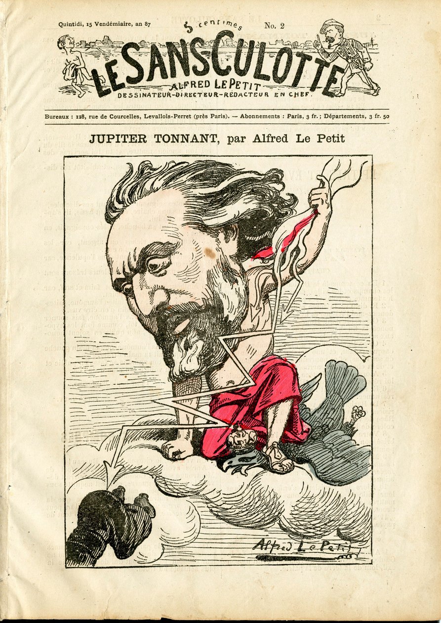 Copertina di "Le Sans-Panties", numero 2, Satirico a colori da Alfred Le Petit