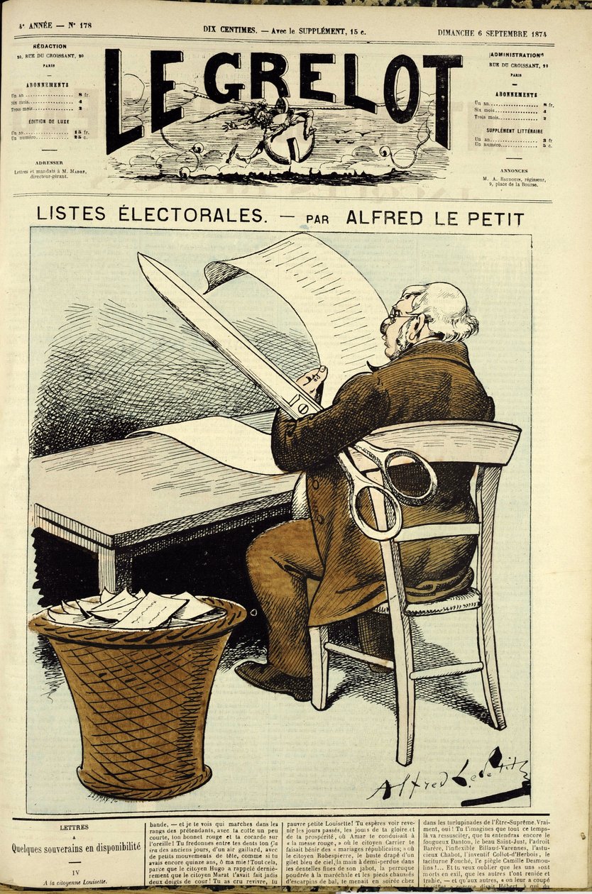 Illustrazione per la copertina di Le Grelot, n. 178 da Alfred Le Petit
