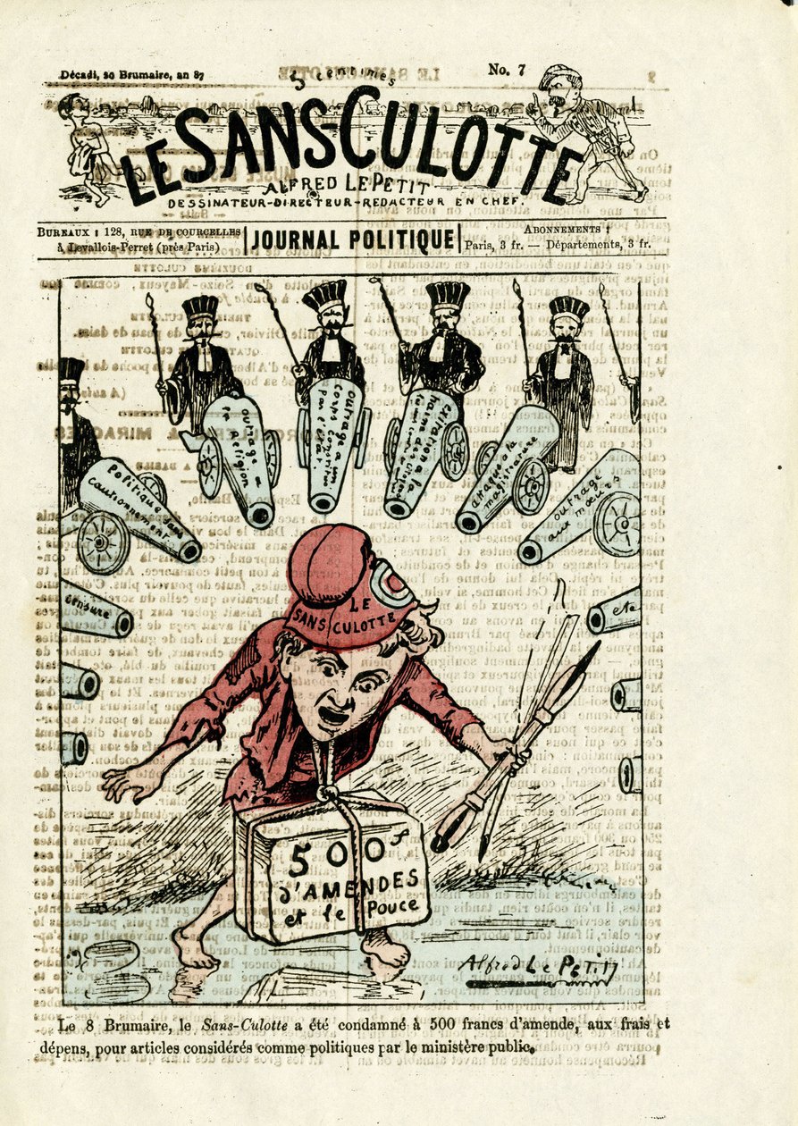Illustrazione per la copertina di Le Sans-culotte, n. 7 da Alfred Le Petit