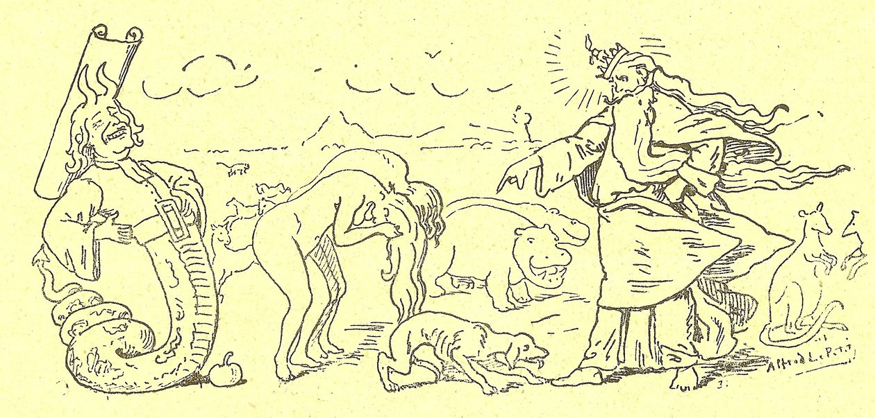 Illustrazione di Alfred Le Pete (1841-1909) in Gros-Jean e il suo curato da Alfred Le Petit