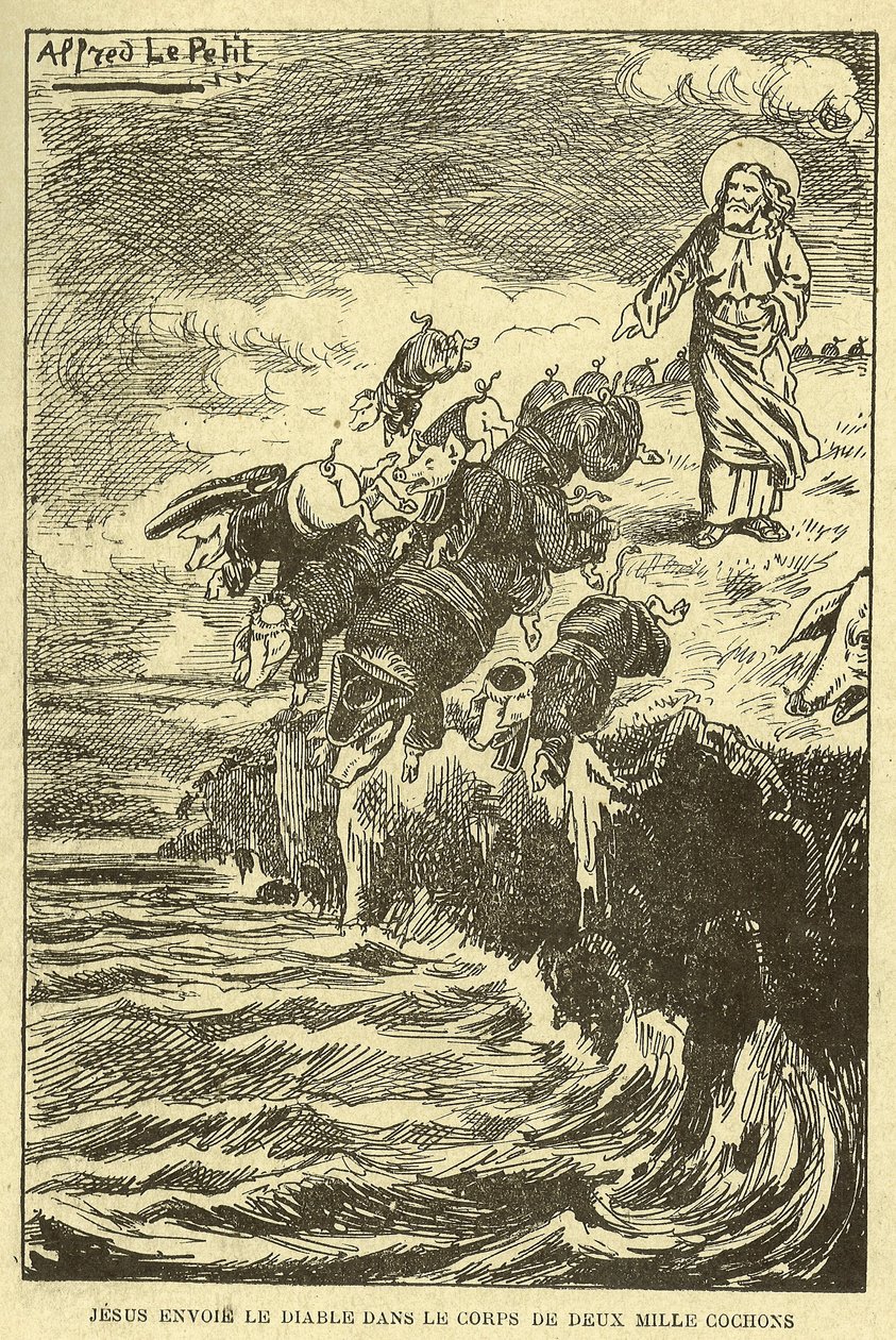 Illustrazione di Alfred Le Pete (1841-1909) in Gros-Jean e il suo curato da Alfred Le Petit