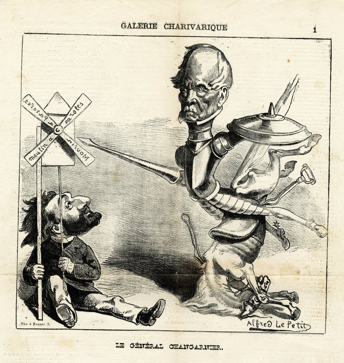 Illustrazione di Alfred Le Petit (1841-1909) in Le Charivari da Alfred Le Petit