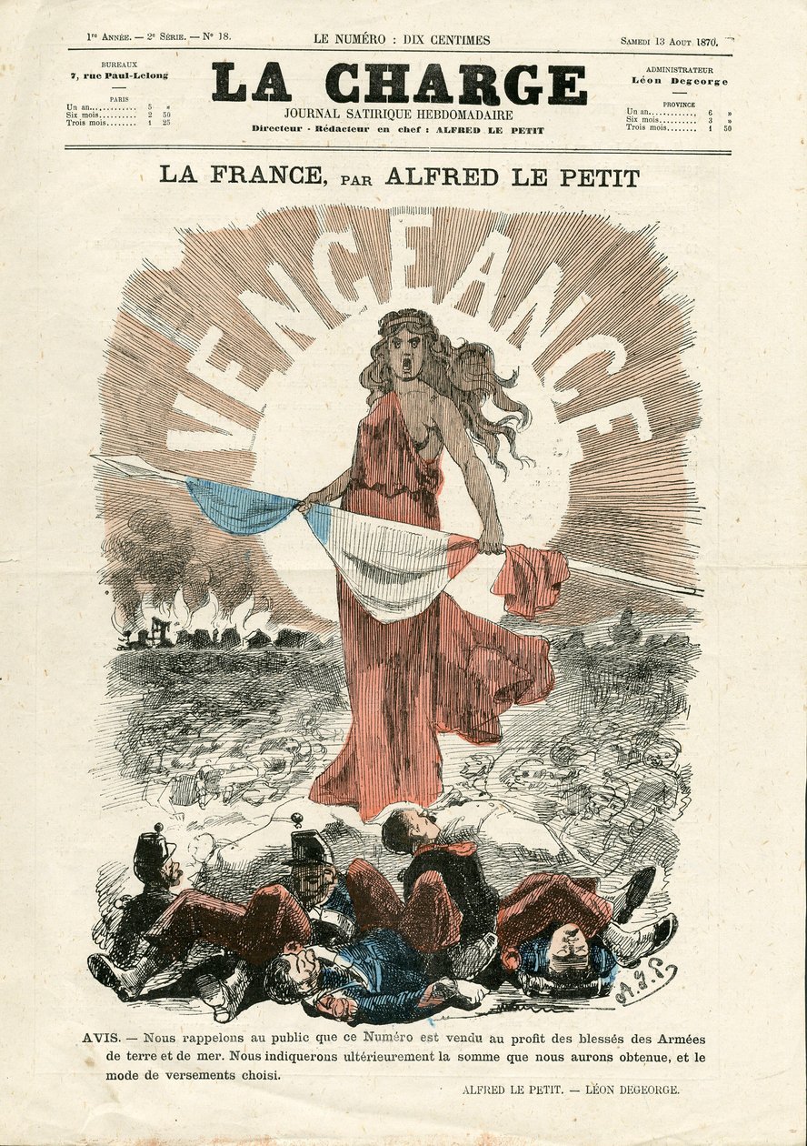 La Charge (1870), numero 18, Satirico a colori da Alfred Le Petit