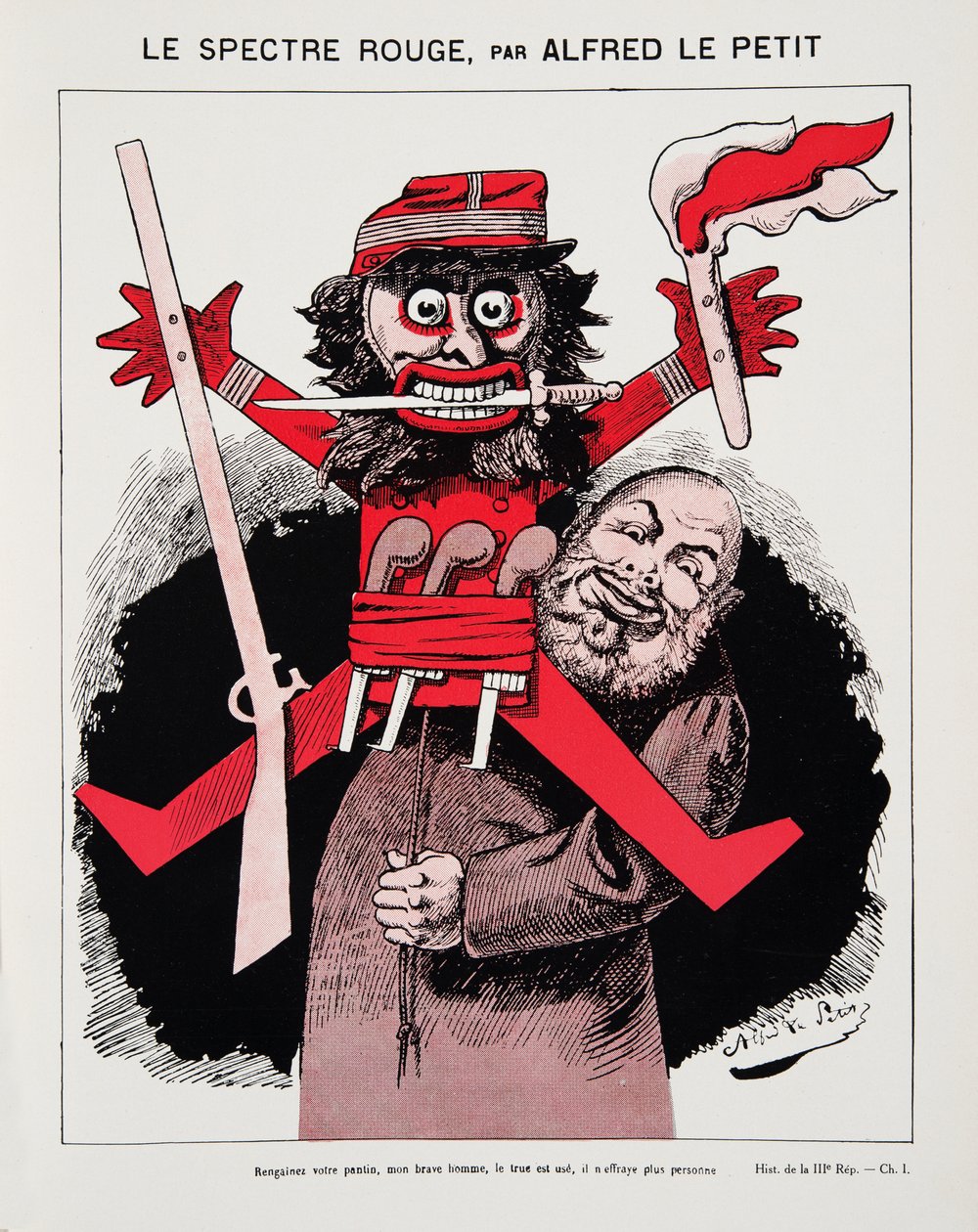 Lo Spettro Rosso, da Storia della Terza Repubblica, Vol. I, Storia Politica, pub.1933 da Alfred Le Petit