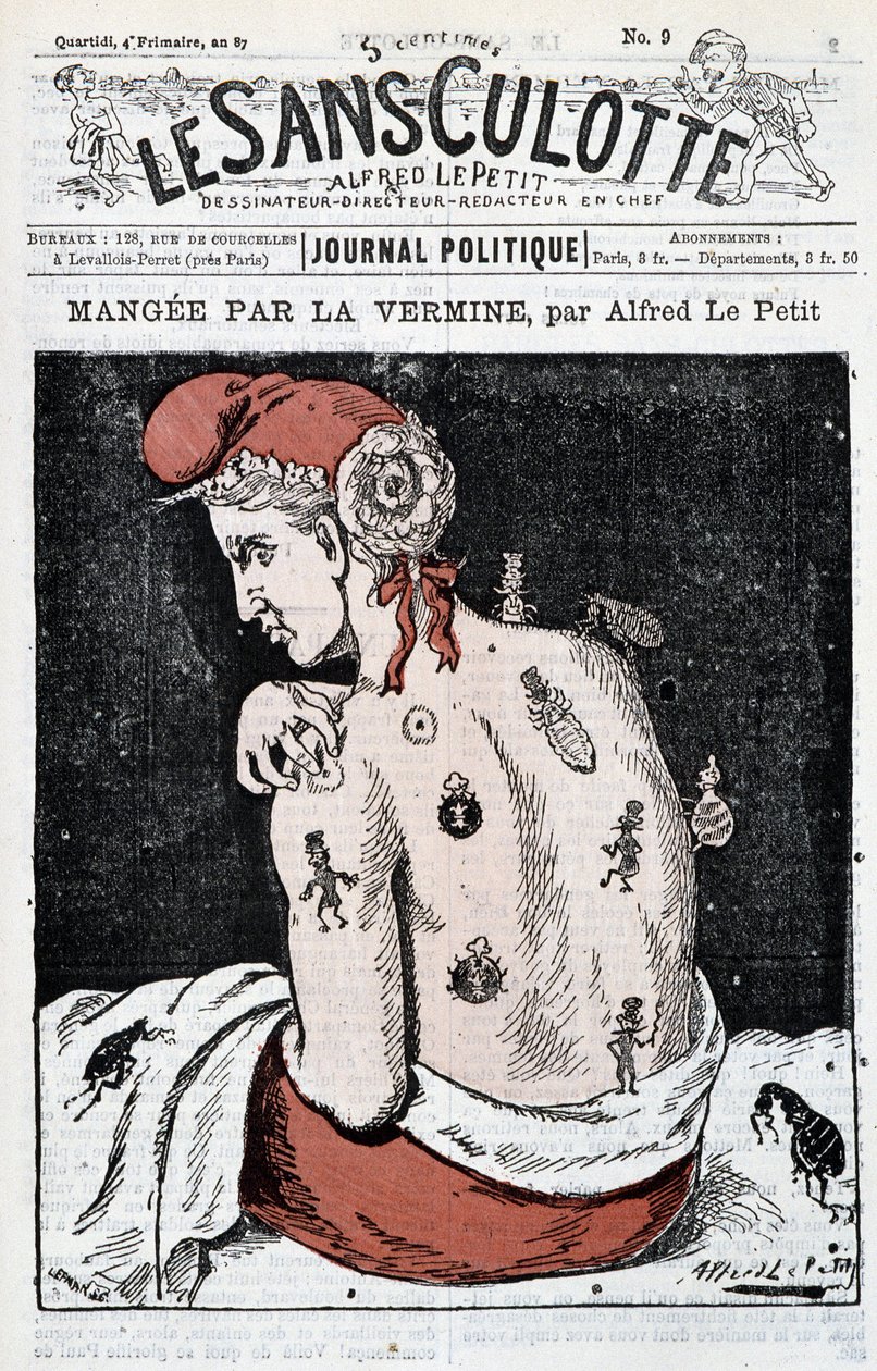 Marianne mangiata dai vermi - di Alfred Le Petitty, in "Le Sans-Panlotte" da Alfred Le Petit