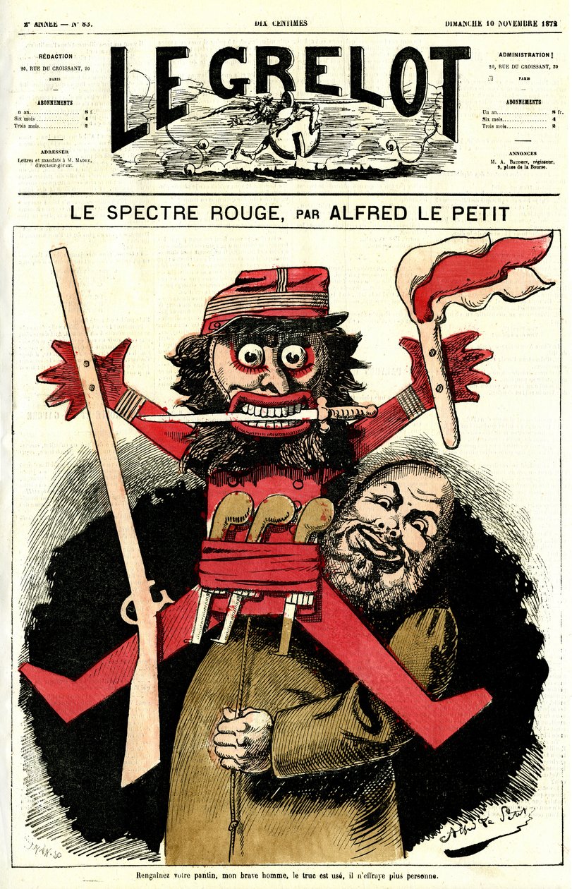 un prete cattolico agitava una piccola figura da Alfred Le Petit