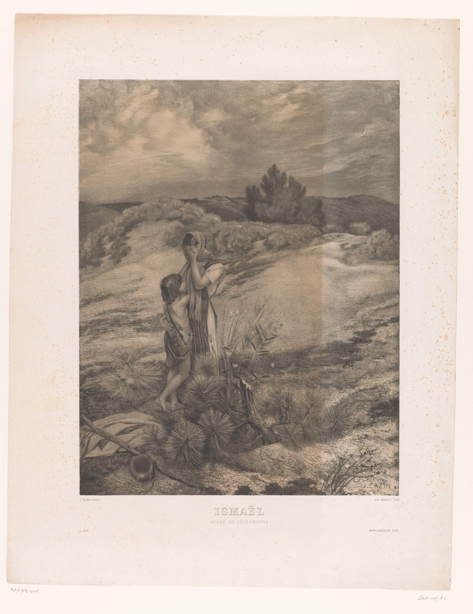 Agar e Ismaele nel deserto da Alfred Louis Bahuet