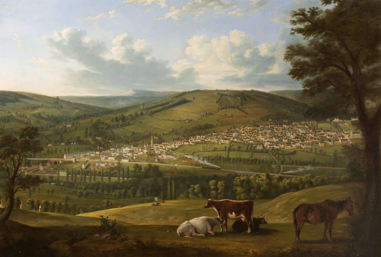 Stroud da vicino a Rodborough Fort, Gloucestershire da Alfred Newland Smith
