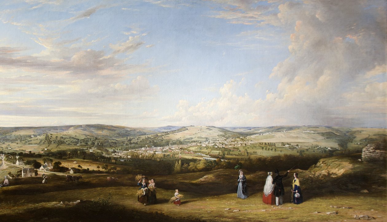 Stroud da vicino a Rodborough Fort, Gloucestershire da Alfred Newland Smith