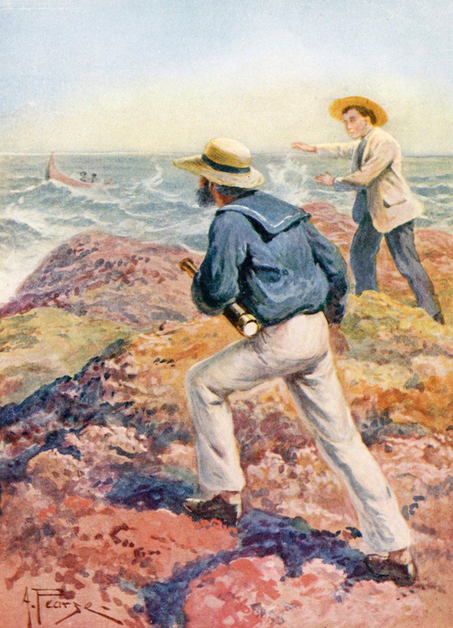 Boat ahoy (litografia a colori) da Alfred Pearse