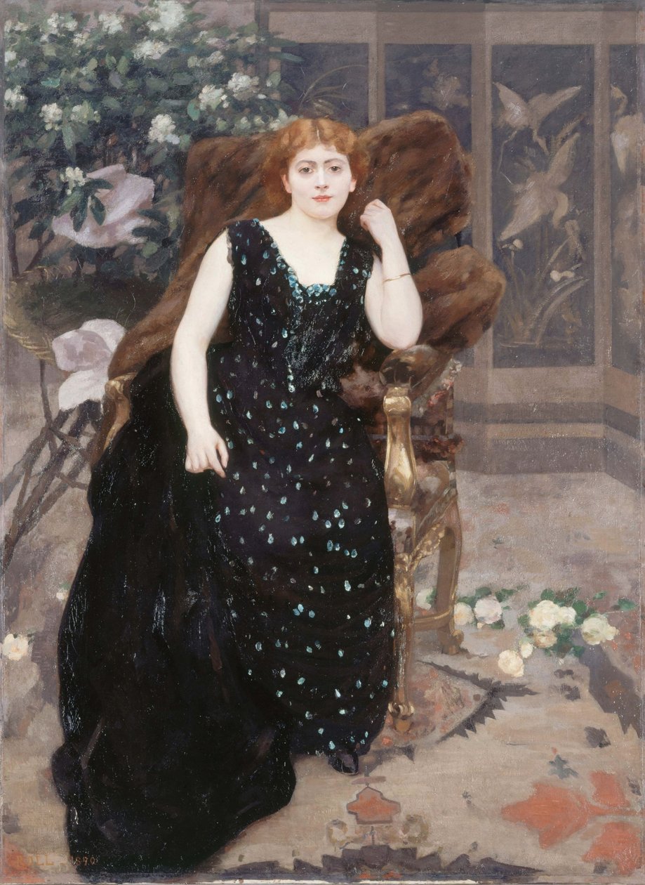Ritratto di Jane Hading da Alfred Roll