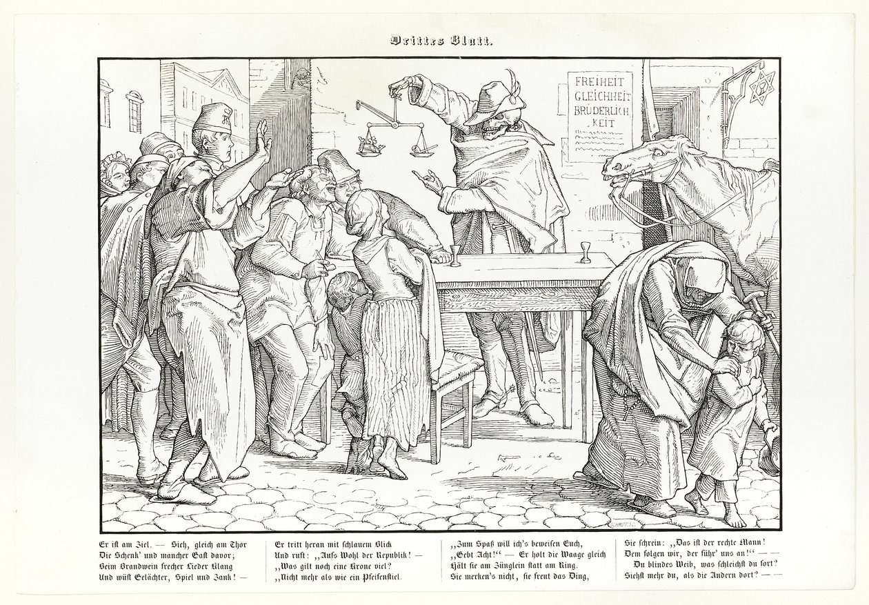 Anche una danza della morte, piatto III da Alfred Rethel