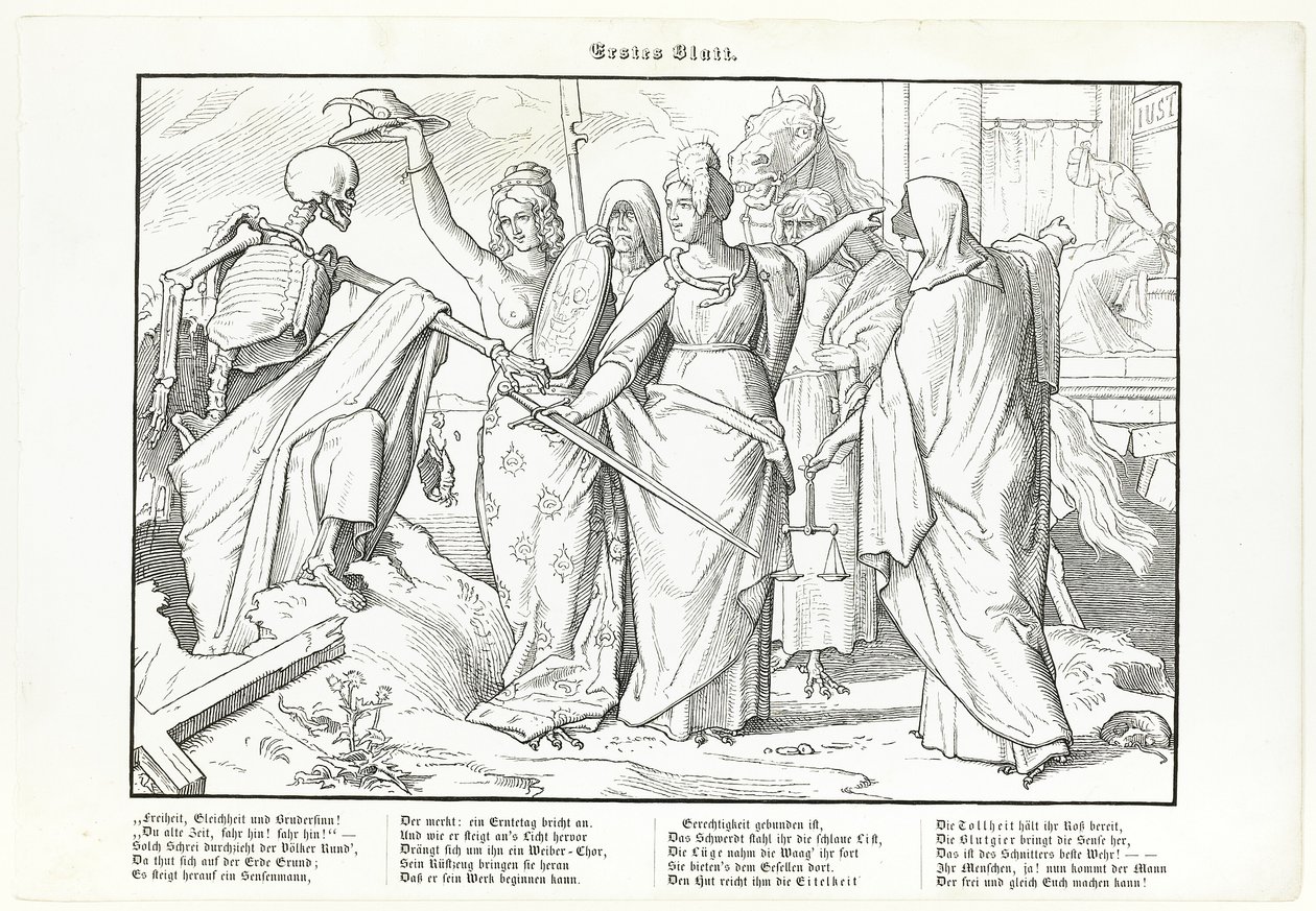 Auch ein Todtentanz, tavola I da Alfred Rethel