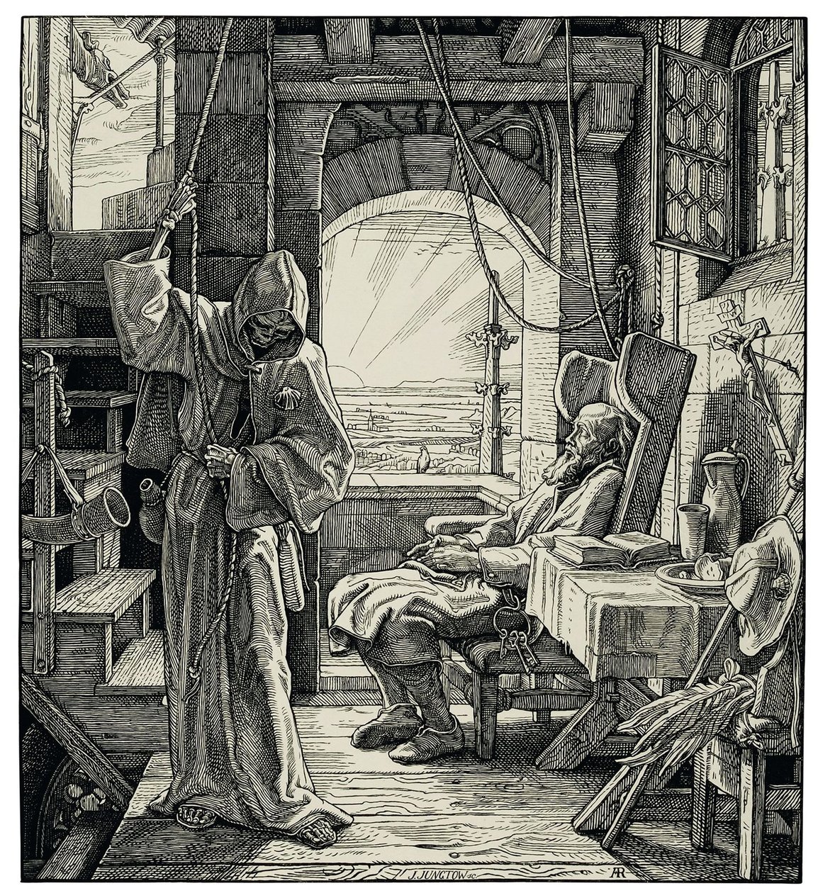 La morte come amico, 1851 da Alfred Rethel