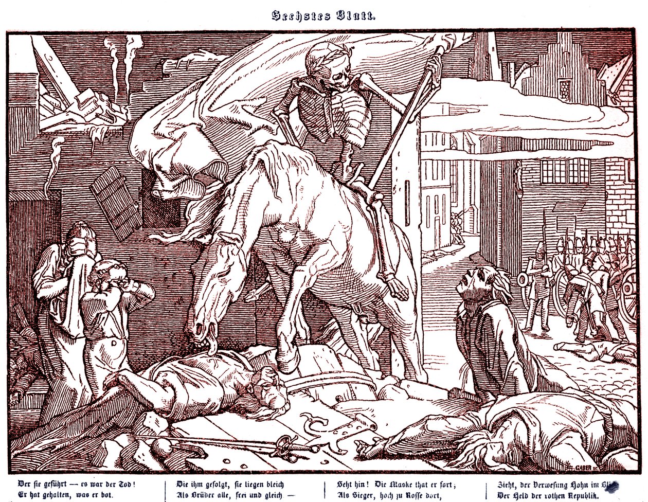 Totentanz 1848: La morte come eroe repubblicano da Alfred Rethel
