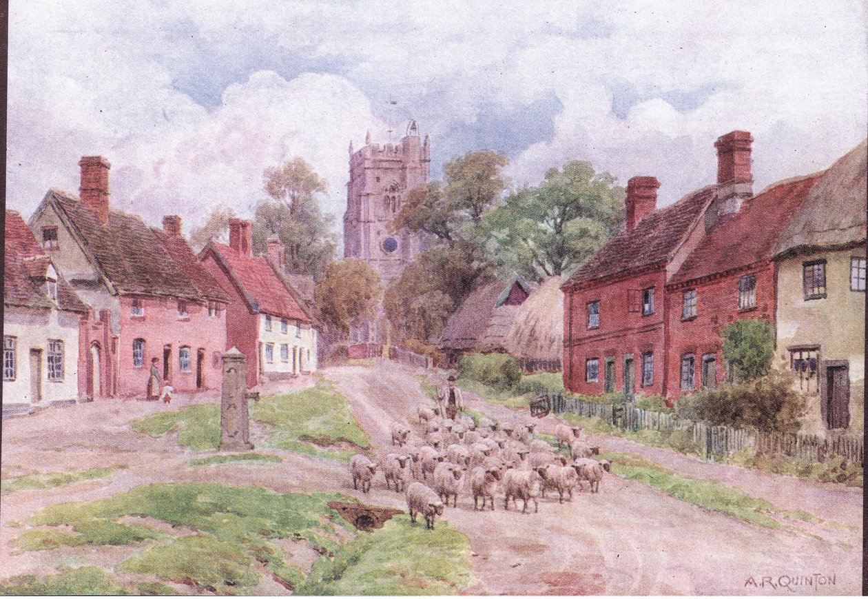 Monks Eleigh, Suffolk, da The Cottages and the Village Life of Rural England pubblicato da Dent & Sons Limited da Alfred Robert Quinton