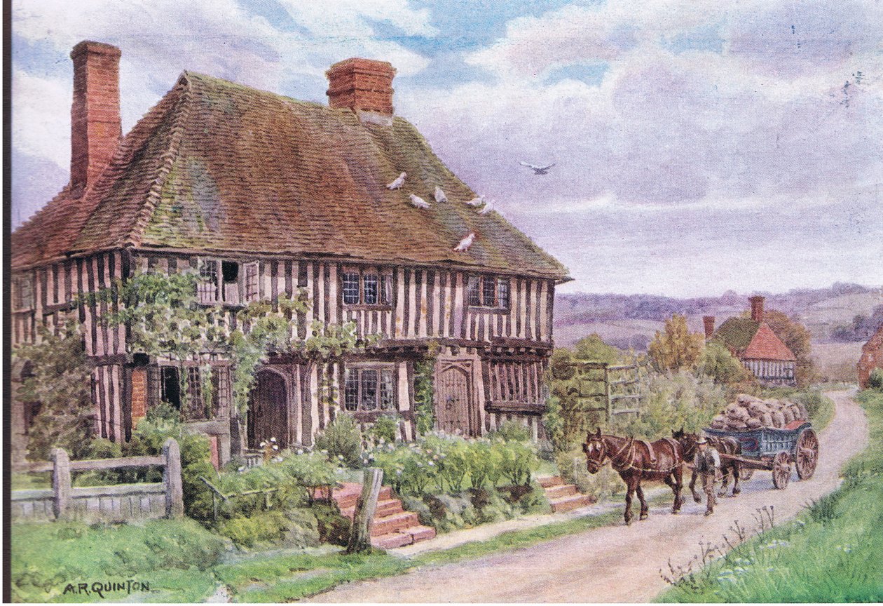 Small Hythe, vicino a Tenterden, Kent, da The Cottages and the Village Life of Rural England pubblicato da Dent & Sons Limited, 1912 da Alfred Robert Quinton