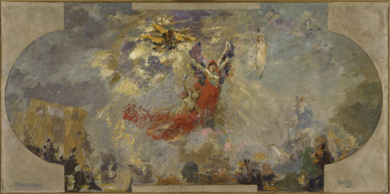 Schizzo per il Petit Palais, galleria sud: Apoteosi (soffitto centrale), tra il 1906 e il 1913 da Alfred Roll
