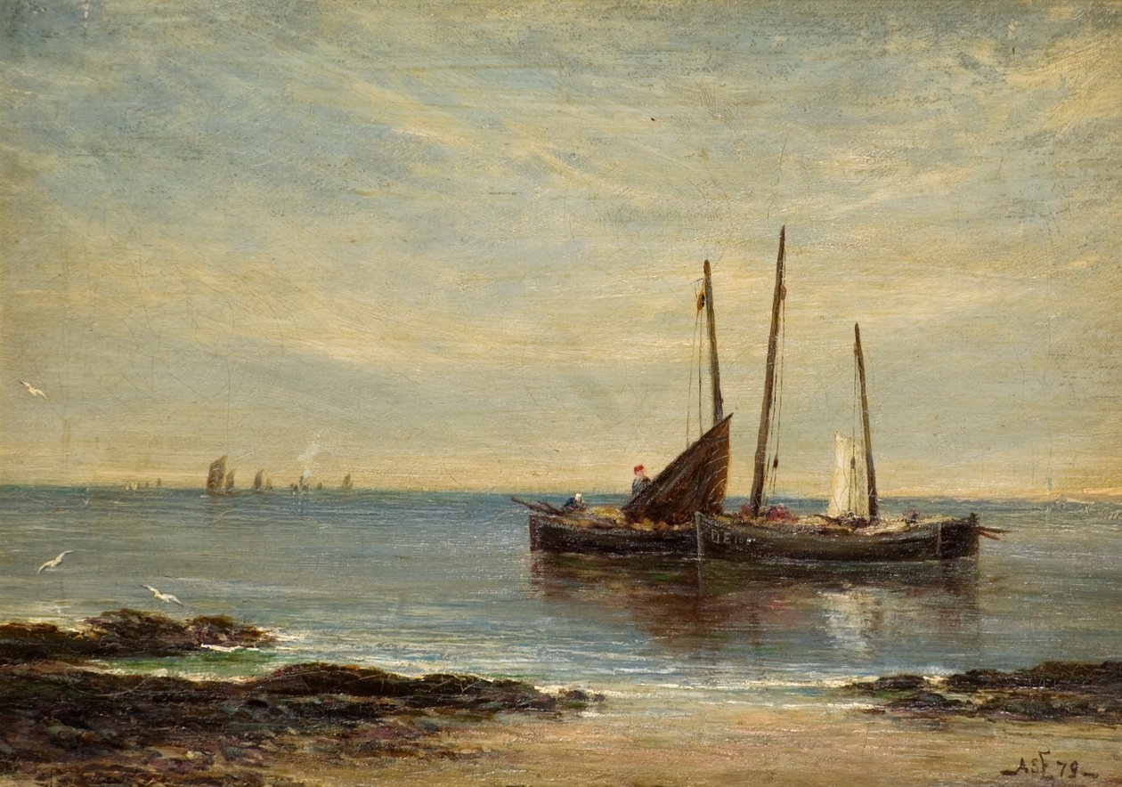 Barche da pesca alla foce del Tay da Alfred Sanderson Edward
