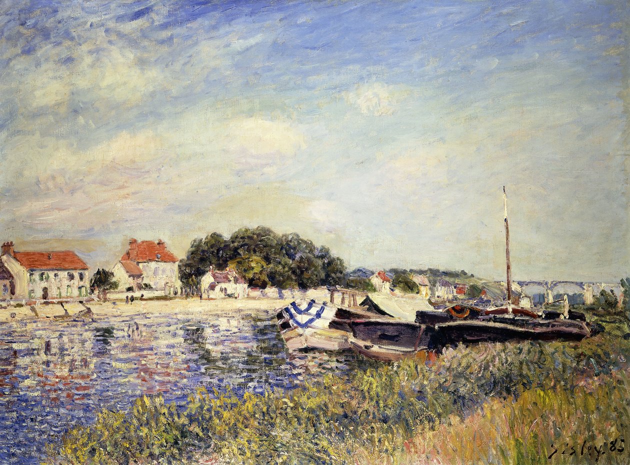 Sponde del Loing a Saint-Mammes, 1885 da Alfred Sisley