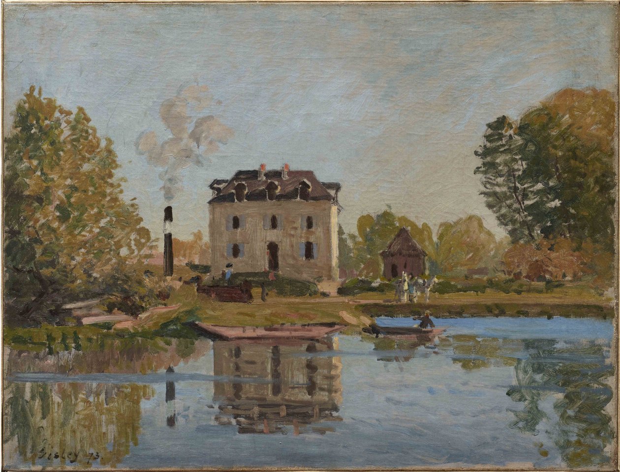 Fabbrica sulle rive della Senna, Bougival da Alfred Sisley