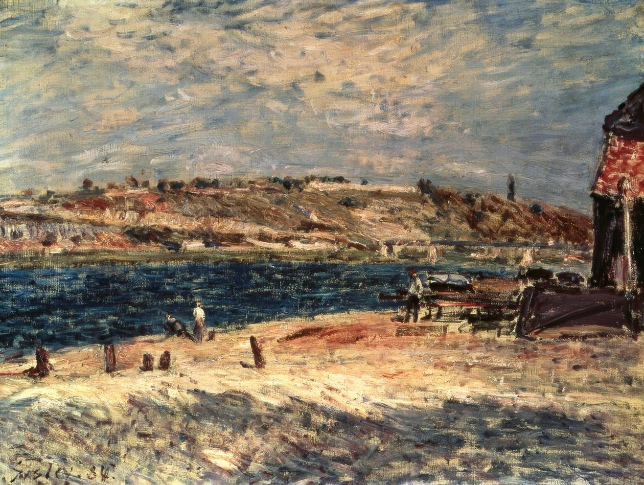Riva del fiume a Saint-Mammes da Alfred Sisley